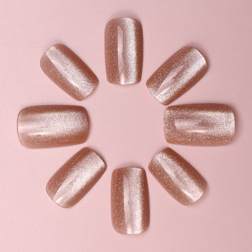 Cat Eye Shell Elegant Removable Press On Nails