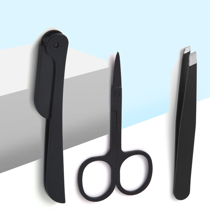 Steel Brow Grooming Kit With Tweezer And Scissors