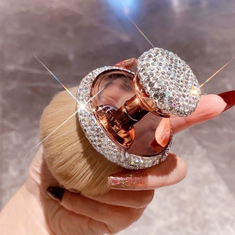 High-quality diamond-encrusted loose powder brush