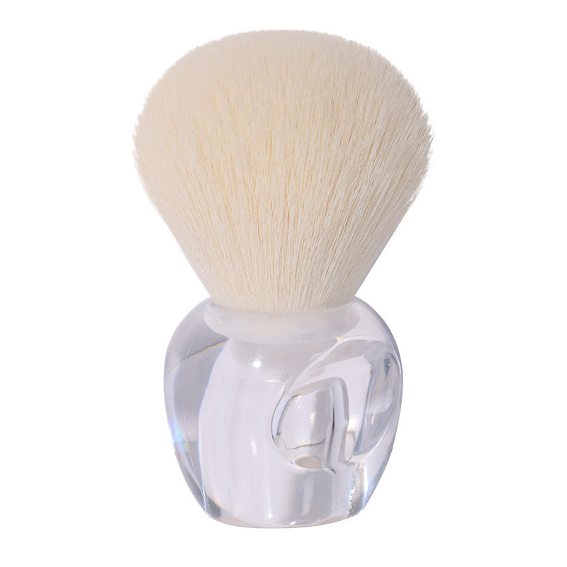 Little Apple Transparent White Faux Wool Powder Brush