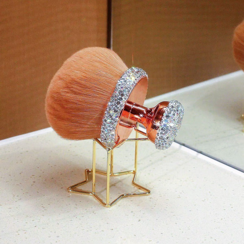 High-quality diamond-encrusted loose powder brush