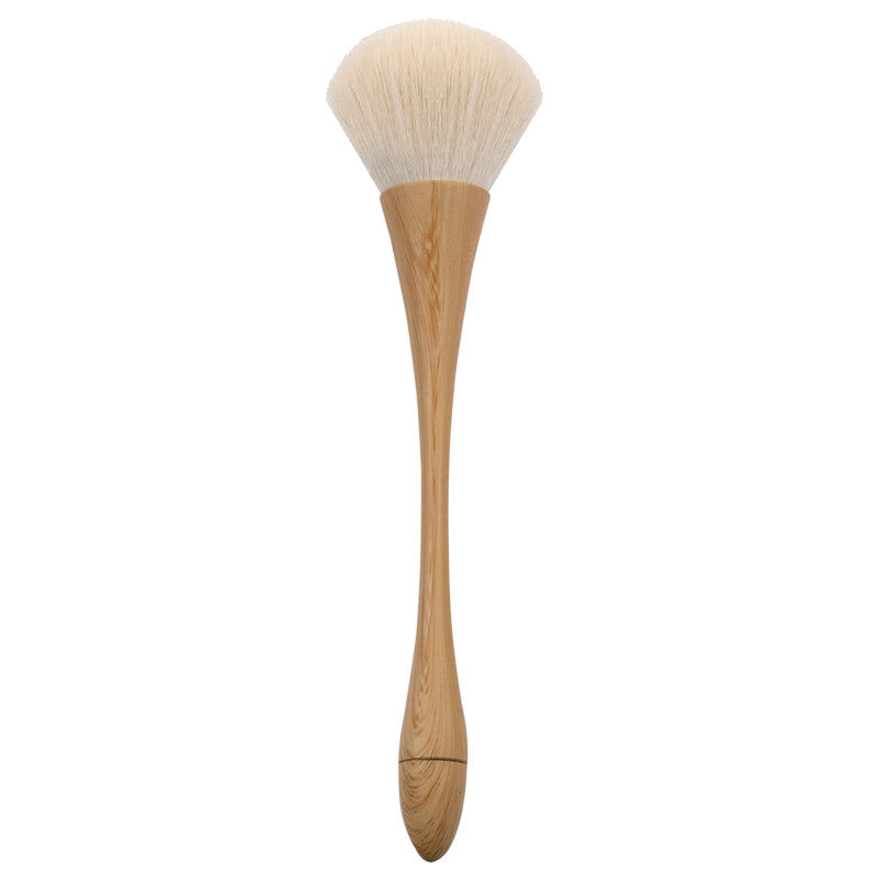 Single powder brush for stemmed glass