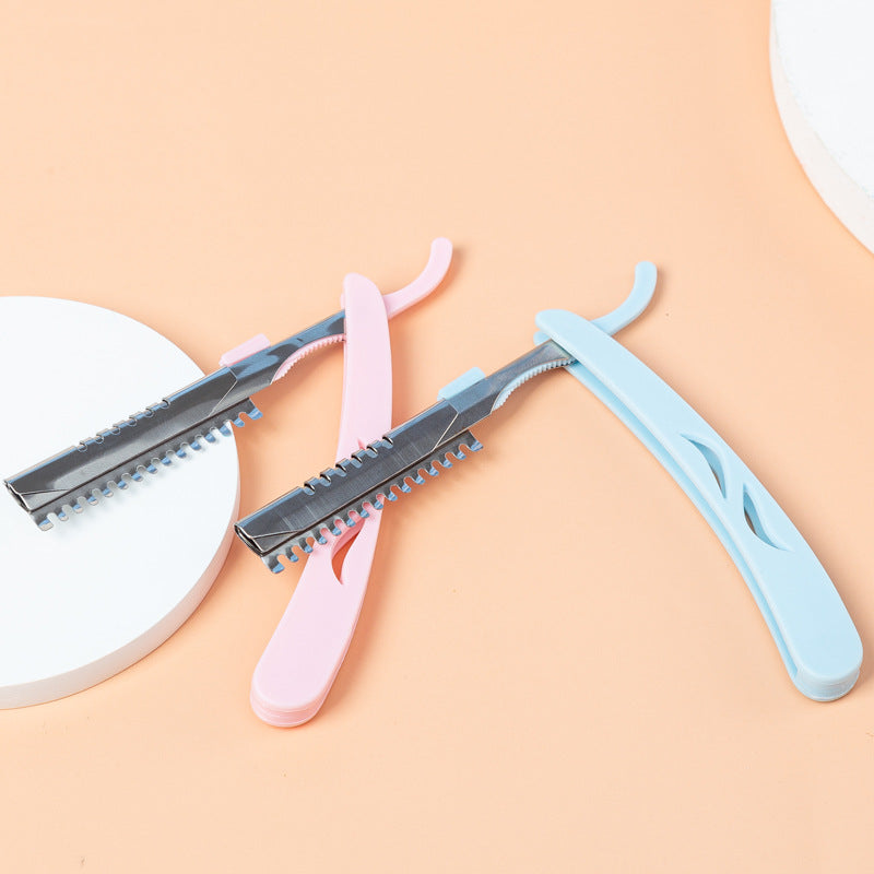 Folding Brow Razor Holder For Salon Grooming