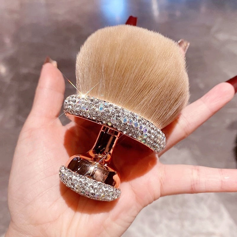 High-quality diamond-encrusted loose powder brush