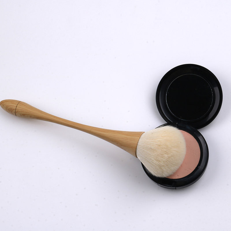 Single powder brush for stemmed glass