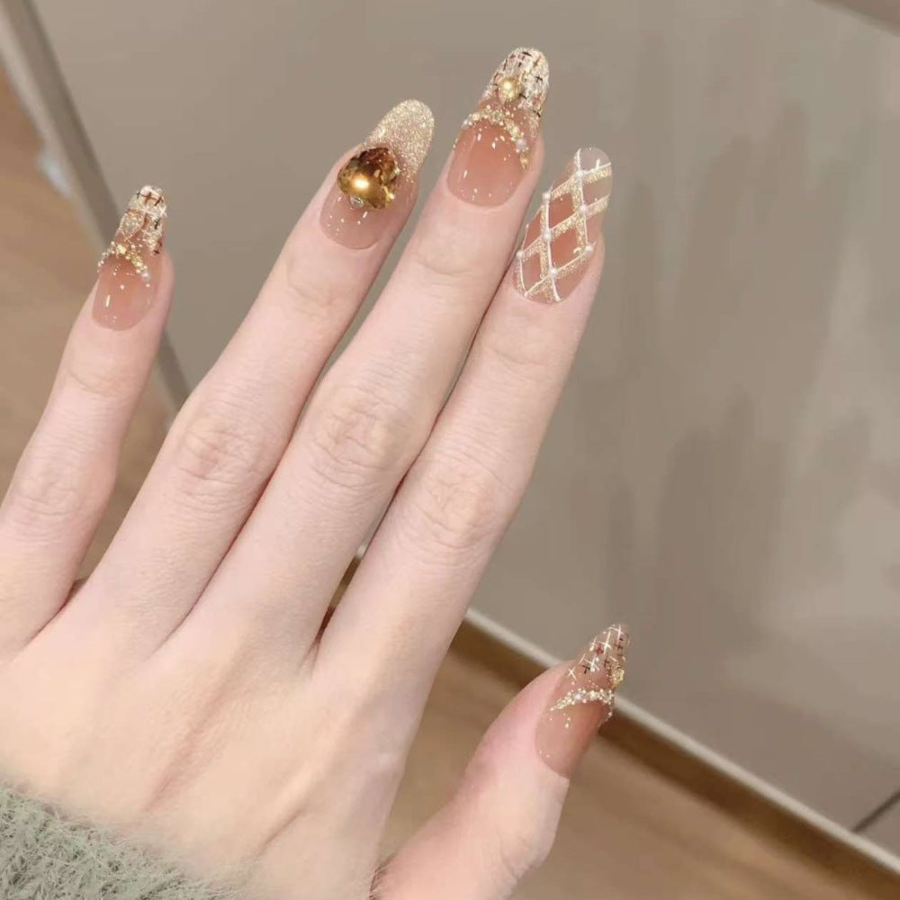 Crystal Embellished Glam Press On Nails Set